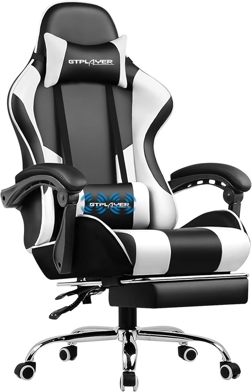 Gaming Chair, Computer Chair with Footrest and Lumbar Support, Height Adjusta... gallery