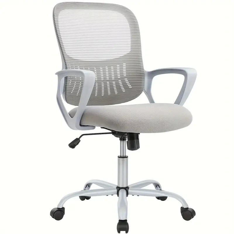 Office Chair - Computer Desk Chair, Ergonomic Mid-Back Mesh Chair W/ Wheels