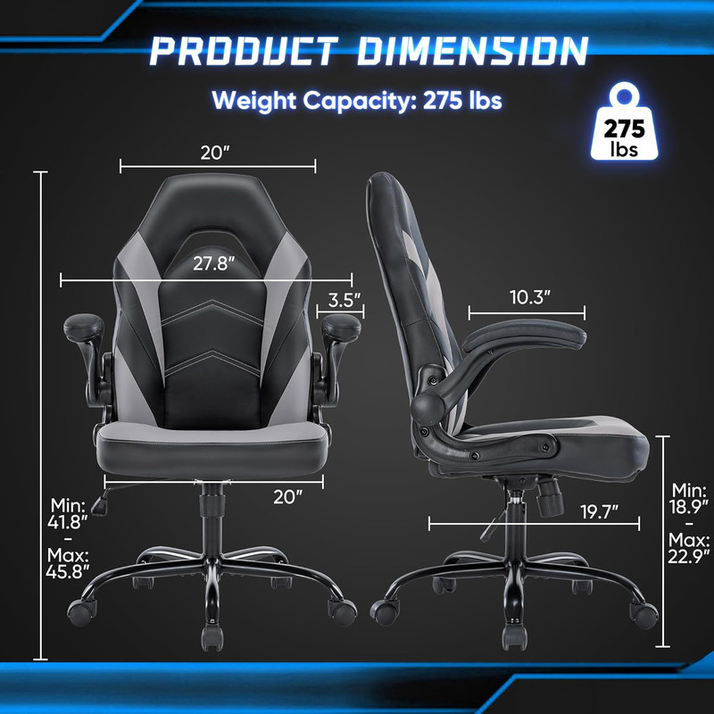 OLIXIS Computer Gaming Desk Chair - Ergonomic Video Game with Comfy Lumbar Suppo gallery