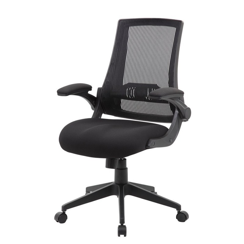Boss Black Mesh Flip Arm Chair gallery