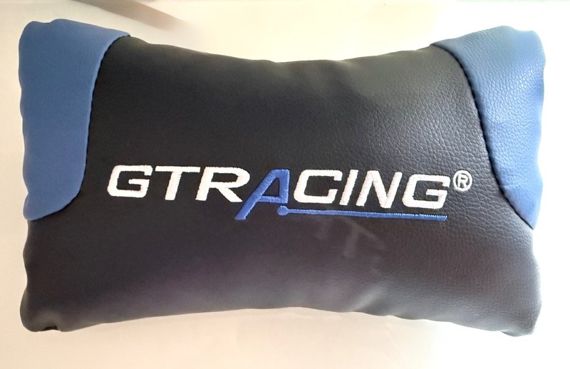 GT Racing Gaming Chair Lumbar Cushion Back Head Rest Pillow Blue Gamer RARE!🎮💺