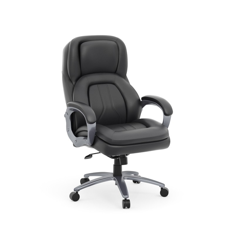 Kingston Big & Tall Swivel Tilter Chair Weight Capacity 400lbs – Black – 8810