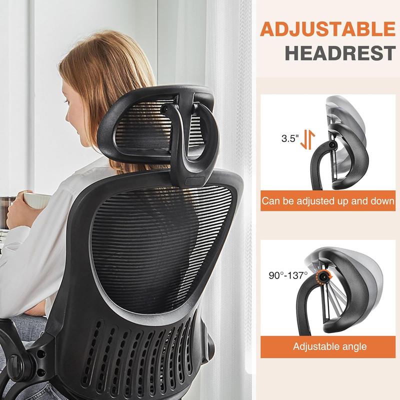 Office Computer Desk Chair, Ergonomic High-Back Mesh Rolling Work Chairs with Wh gallery