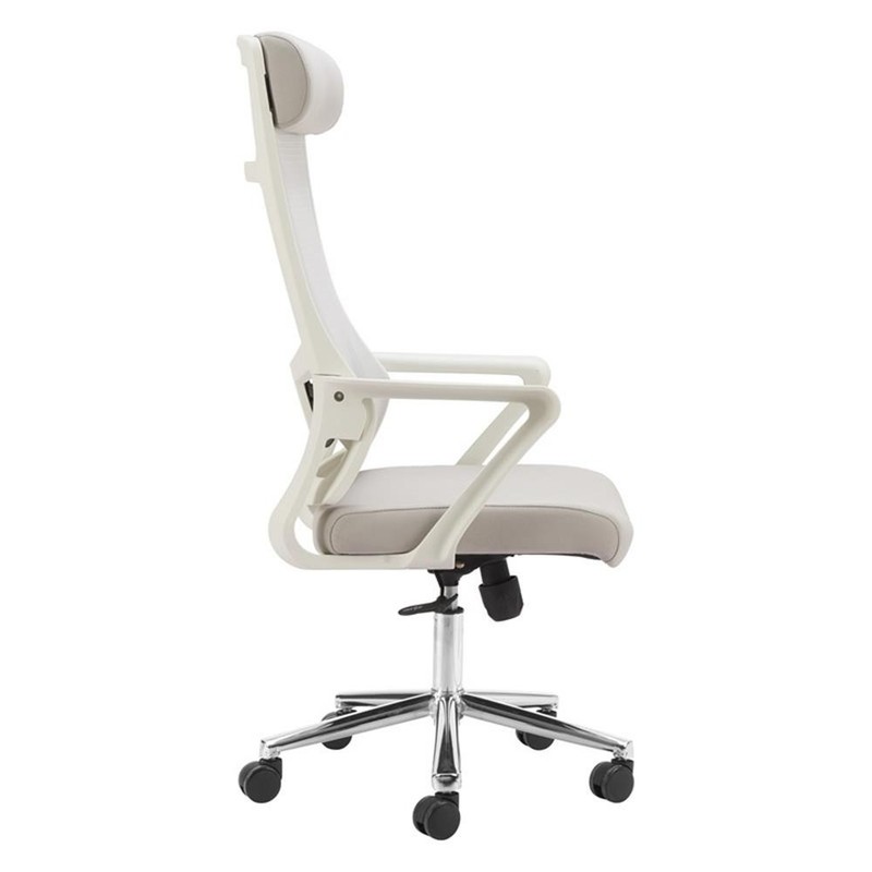 Pemberly Row Contemporary Nylon High Back Office Chair Light Gray gallery