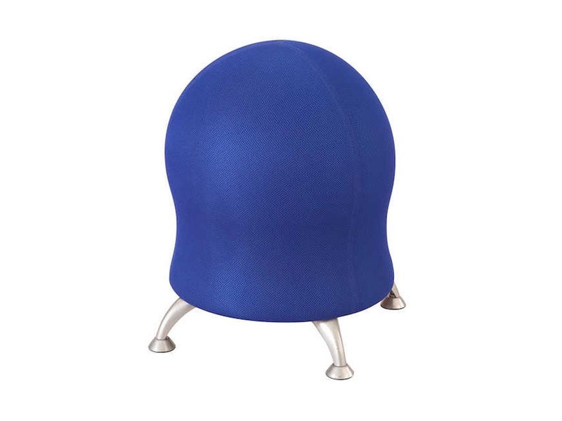 Safco 4750BU Zenergy Ball Chair – Backless – Supports Up to 250 lb – Blue Fabric