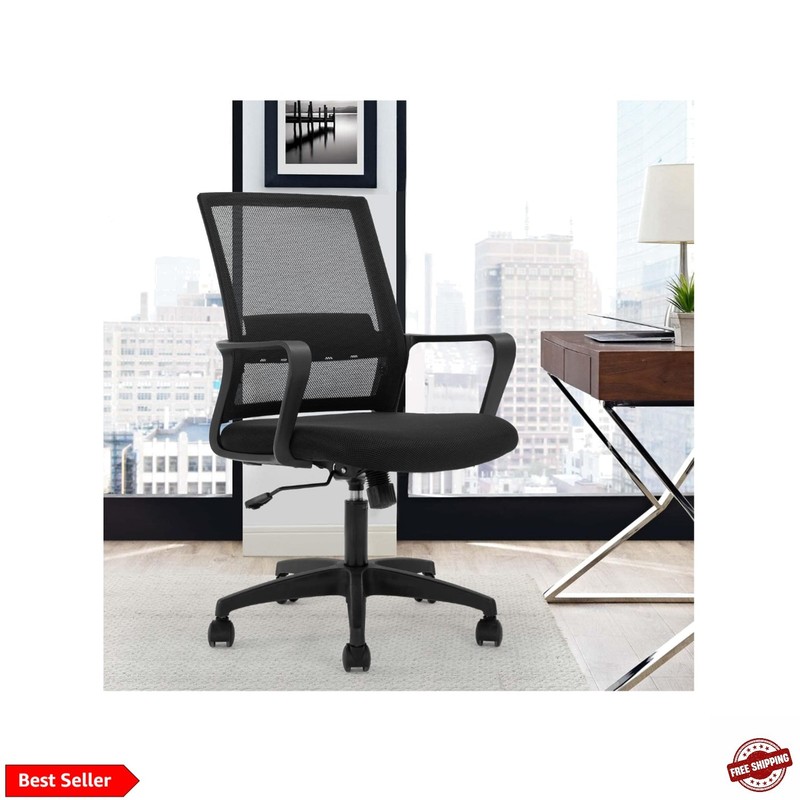 Office Chair Ergonomic Desk Chair Mid-Back Mesh Computer Chair Lumbar Support…