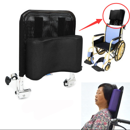 Neck Support Wheelchair Headrest Head Padding Portable Adjustable Cushion Black