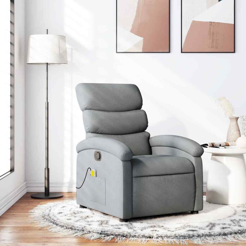 Recliner Chair Adjustable Wingback Reclining Chair for Elderly Fabric vidaXL