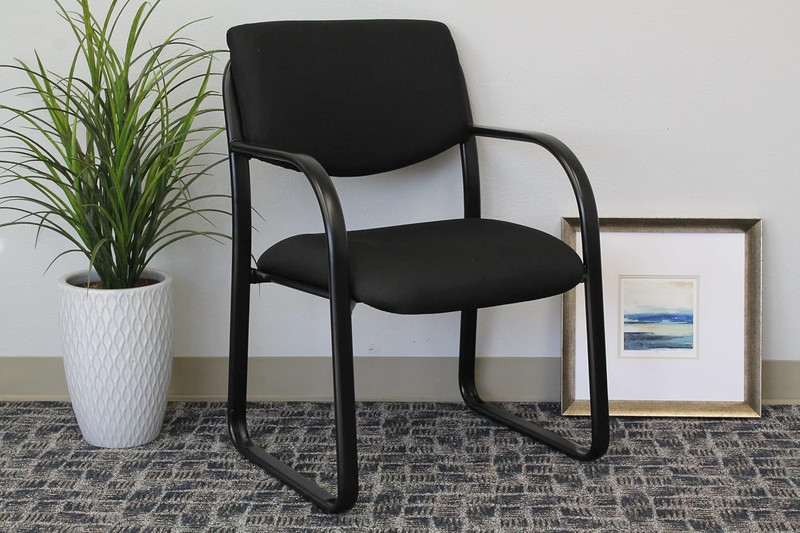Stylish Black Fabric Guest Chair - Comfortable & Modern Design (B9521-BK) gallery