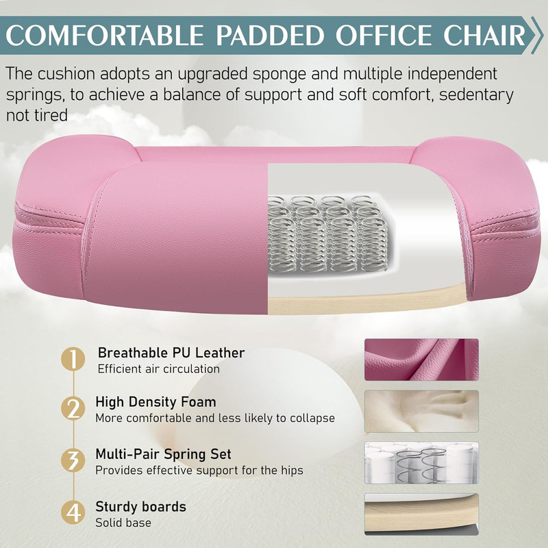 PU Leather Office Chair Ergonomic Swivel Desk Gaming Chair Wheels gallery