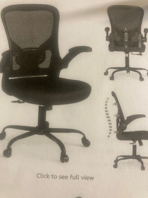 Flysky WB5001BK Mesh Office Ergonomic Chair W/Flip Arm+ Height Adjust-Black