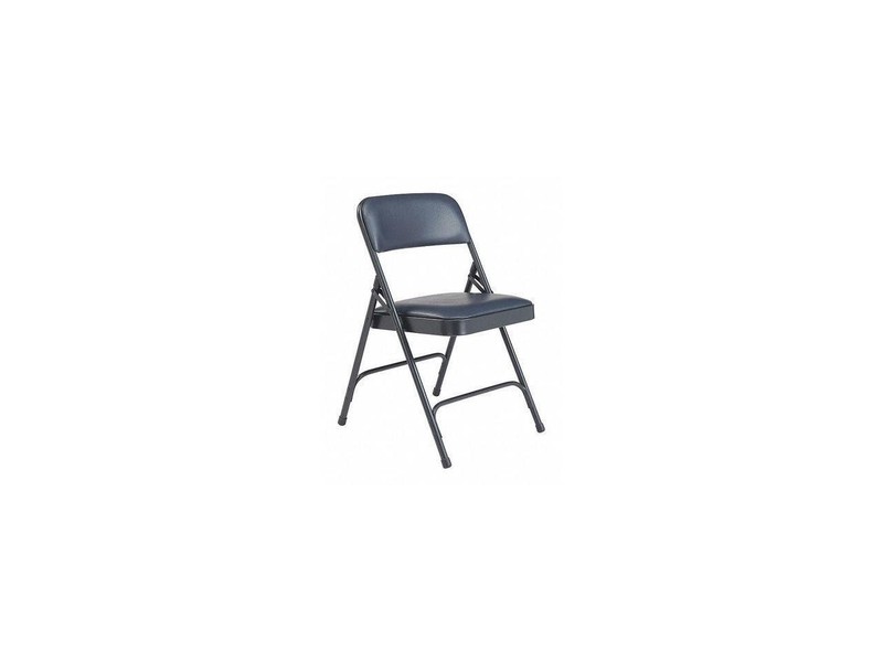 NPS 1204 Vinyl Dual-Hinge Folding Chair - Supports Up to 500 lb - 17.75" Seat He gallery