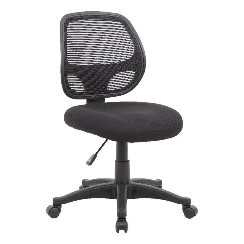 Boss Office Commercial Grade Mesh Task Chair with Lumbar Support in Black