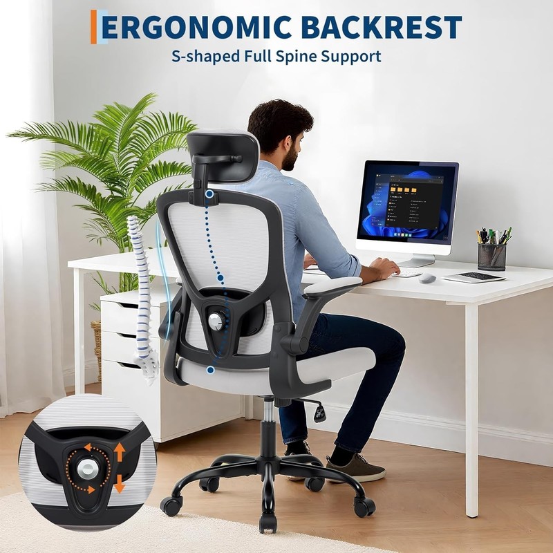 Home Office Computer Desk Chair Ergonomic High-Back Mesh Rolling Work Task Chair gallery