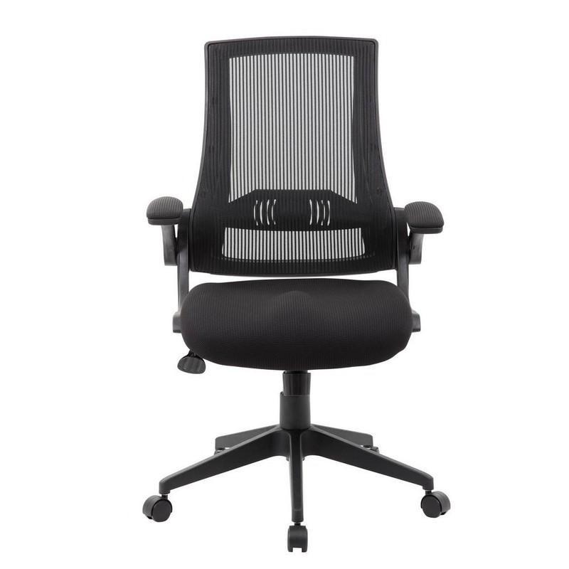 Boss Black Mesh Flip Arm Chair gallery