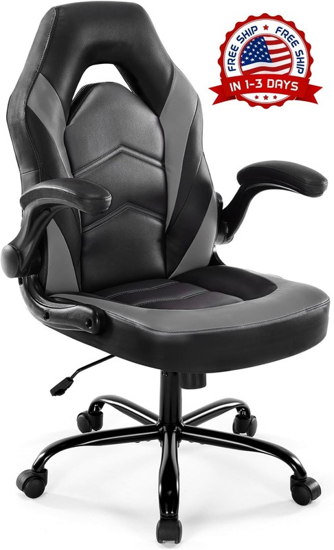 Silla de escritorio para juegos de computadora – Ergonómica, altura ajustable