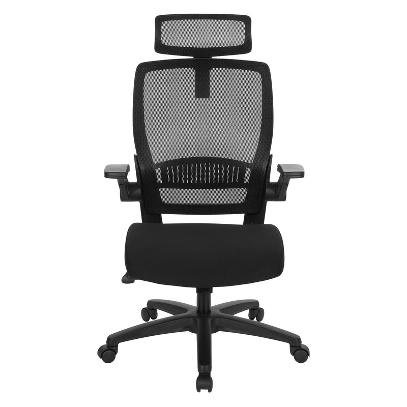 Managers Chair with Mesh Back in Black Fabric Seat gallery