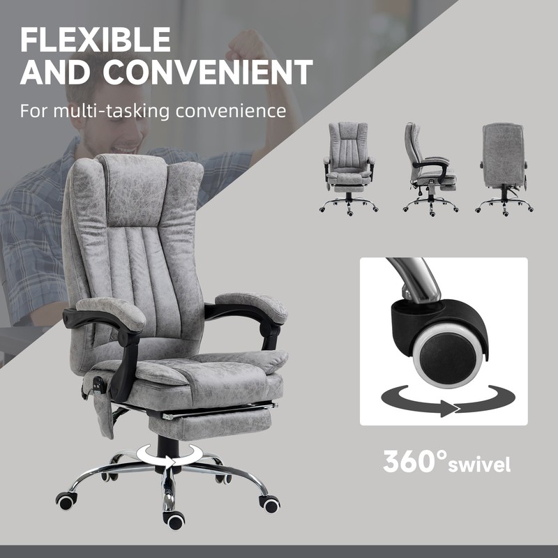 Massage Executive Office Chair Ergonomic High Back Computer Desk Lumbar Support gallery