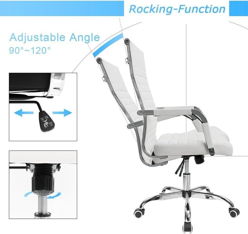 Office Desk Chair Mid-Back Executive Task Chair Adjustable Swivel Chair w/Arms gallery