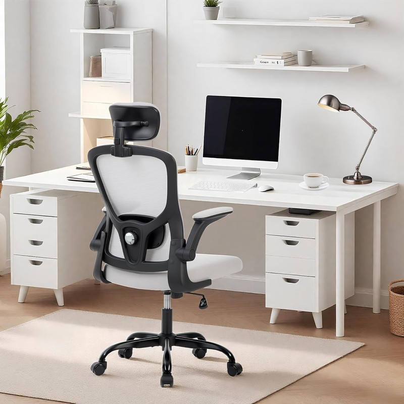 High Back Ergonomic Office Chair with Adjustable Headrest & Lumbar Support gallery