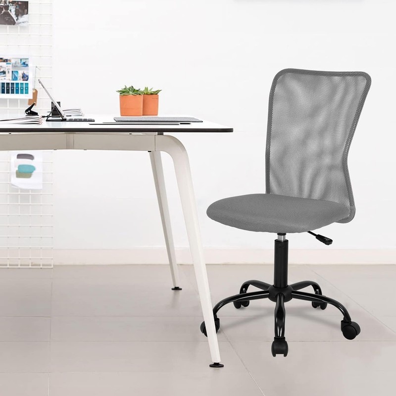 Home Office Chair Mid Back Mesh Desk Chair Armless Computer Ergonomic Task Ro... gallery
