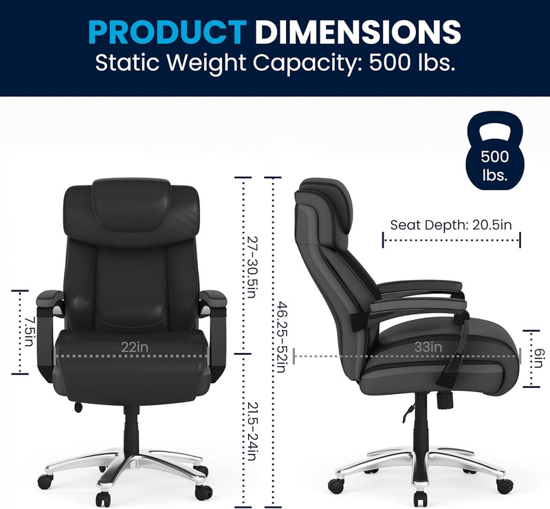 Hercules Series High-Back Swivel Leathersoft Office Chair, Ergonomic Executive C gallery