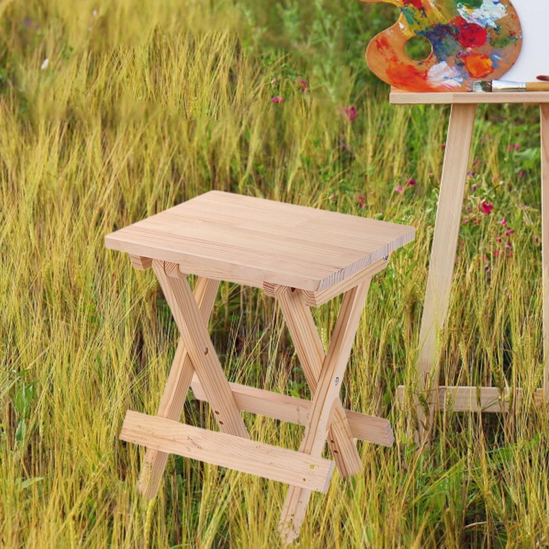 Wood Painting Stool Counter Stool for Adults Flat Top Stool Drafting Stool for