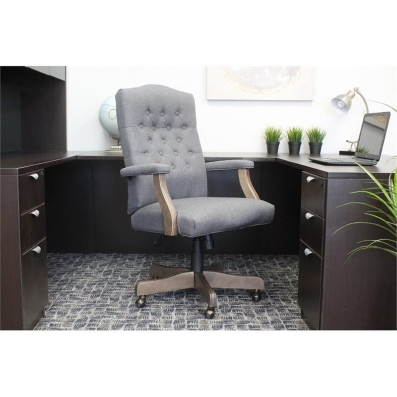 Boss Refined Rustic Executive Chair in Slate Gray Commercial Grade gallery
