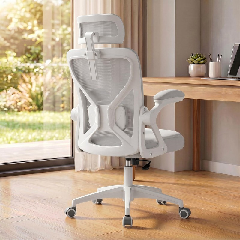 Ergonomic Mesh Office Chair with Adjustable Lumbar and Headrest, 90-105° Tilt...
