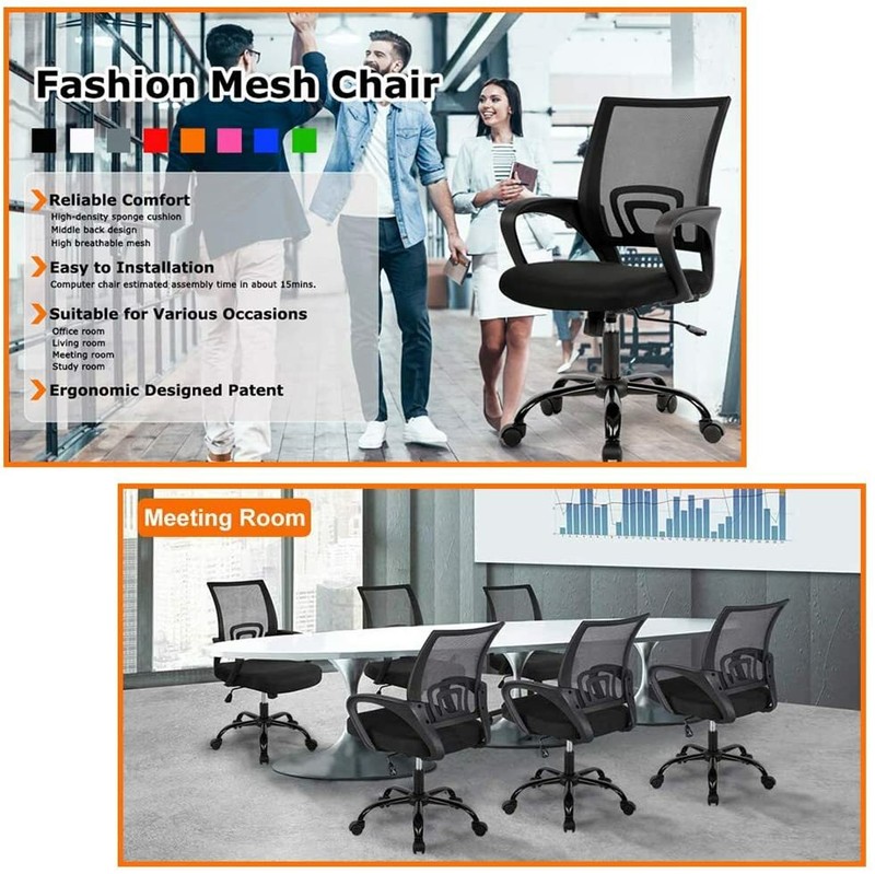 Mesh Home Office Chair Computer Chair Ergonomic Desk Chair with Lumbar Support gallery