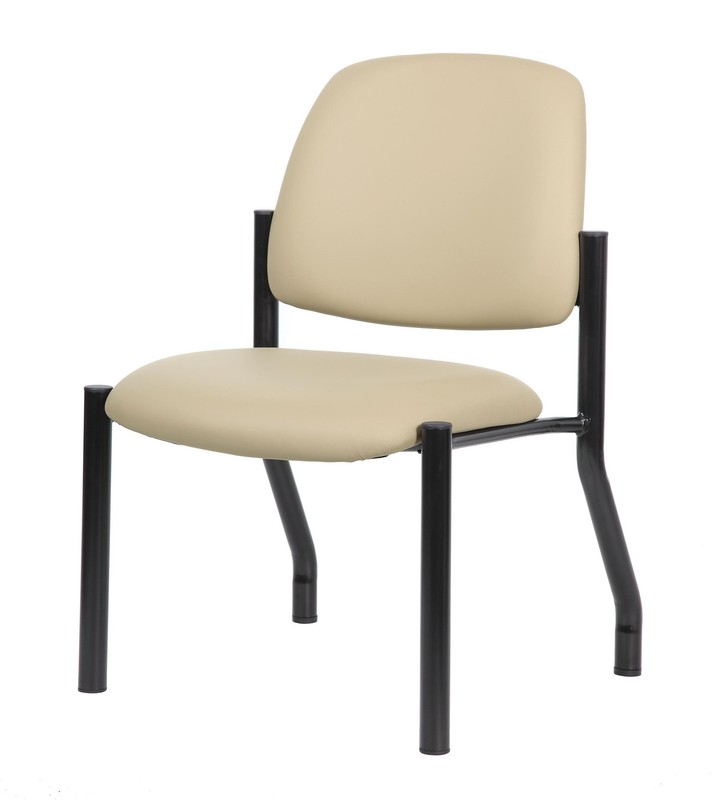 Boss Office Armless Guest Side Chair 300 lb. Weight Capacity in Beige gallery