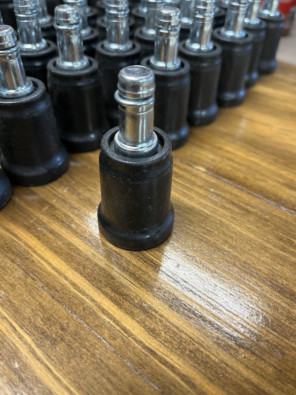 Glides. Bell glides for office chairs. Qty. 135 total pieces.