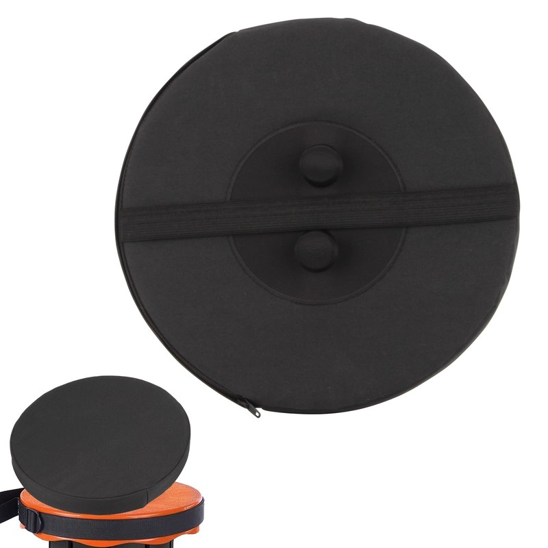 DIICCYO Telescopic Stool Cushion with Memory Foam, 9.8 x x 1.2, Black