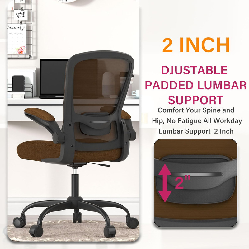 Office Chair, Ergonomic Desk Chair with Adjustable Lumbar Support, High Back Mes gallery