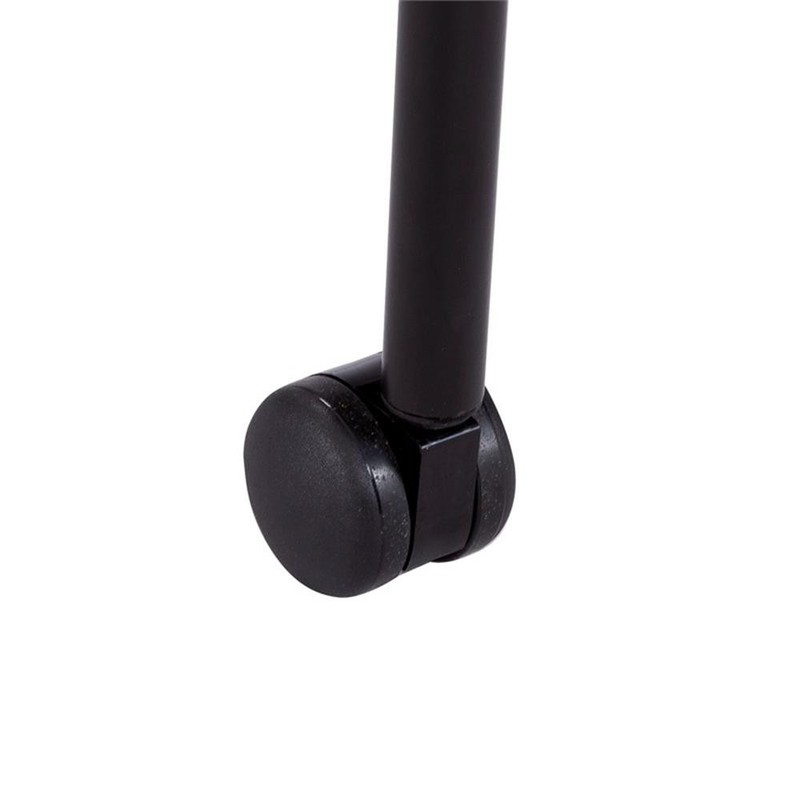 Pemberly Row Stack Chair with Casters in Black - 21.88"L x 22"W x 33"H