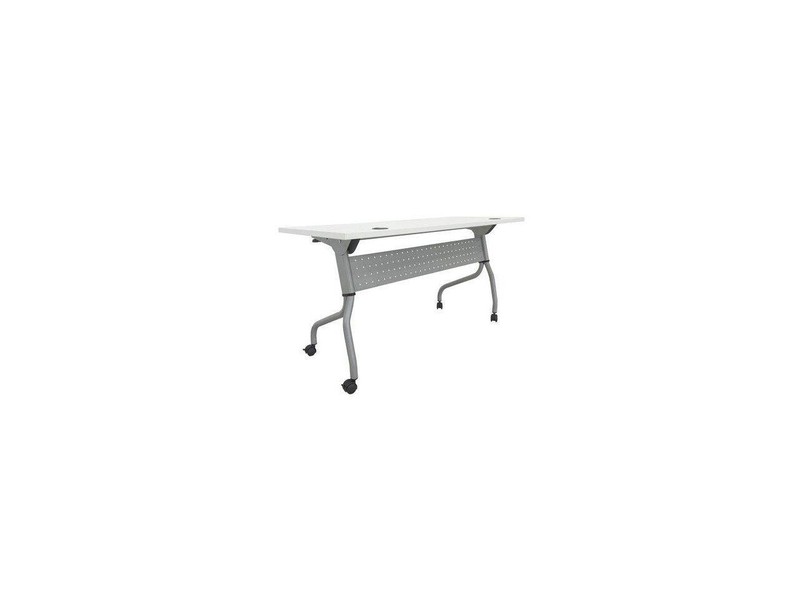 Lorell Training Table, 60″x23-3/5″x29-1/2″ , White/Silver (LLR60744)