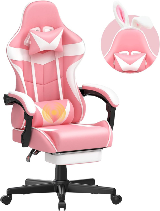 Huracan Gaming Chair with Footrest, Ergonomic Computer Chair Lumbar Support gallery