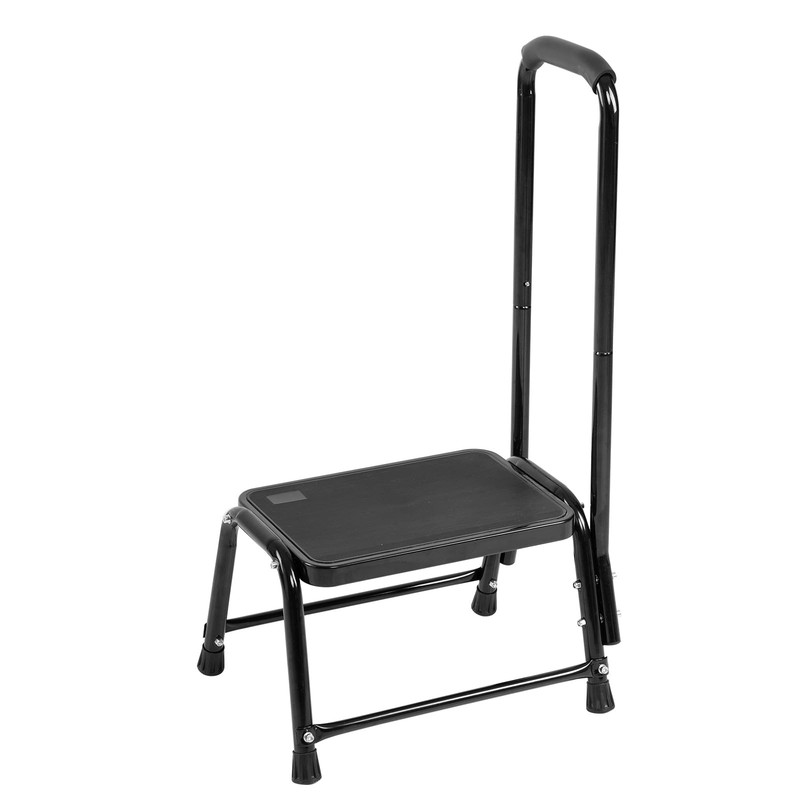 Leekpai Step Stool with Handle for 17x12x4 Inch (Pack of 1), Black