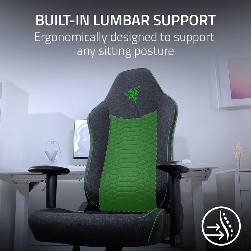 Ergonomic Gaming Chair Built-in Lumbar Support High Density Foam Cushions Adjust gallery