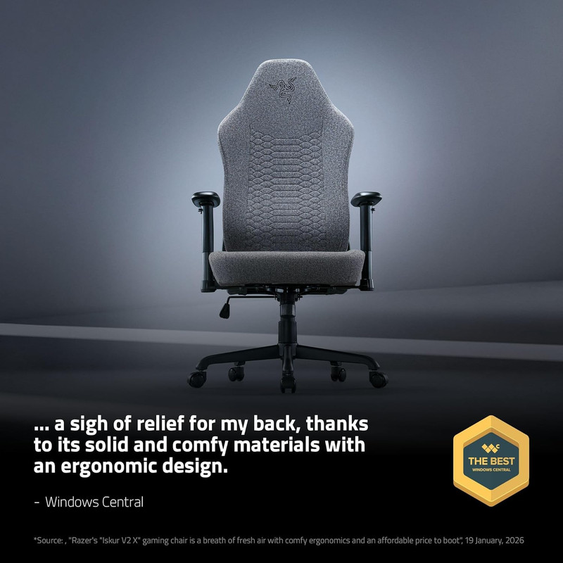 Iskur V2 X Ergonomic Gaming Chair: Built-In Lumbar Support - Widened Seat - High gallery