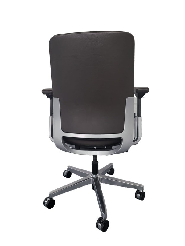Steelcase Amia (Leap V2) Task Chair - Fully Adjustable - Brown Stitched Leather gallery