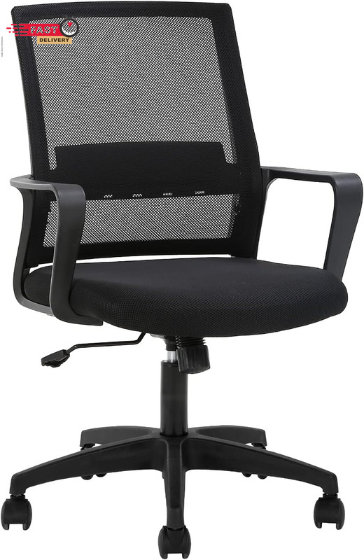 FDW Office Chair Ergonomic Desk Chair Mid-Back Mesh Computer Chair Lumbar Suppor