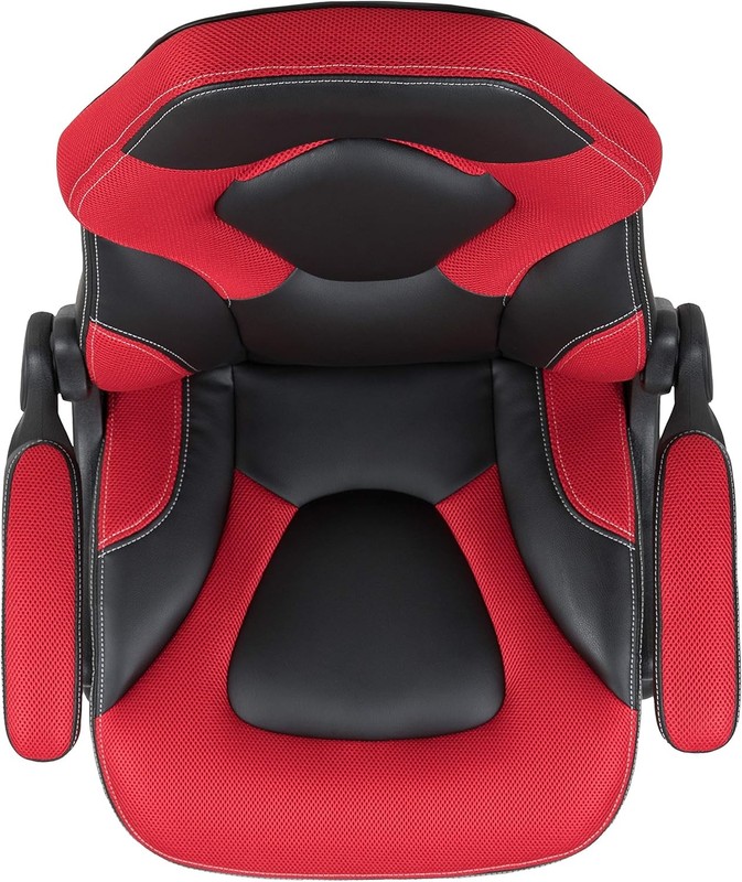 X10 Ergonomic High-Back Racing Gaming Chair with Flip-Up Arms, Red/Black gallery