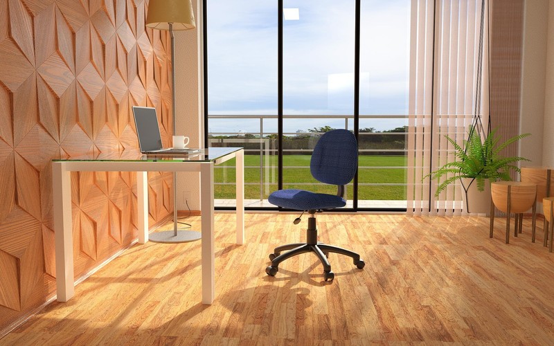B315-BE Perfect Posture Delux Fabric Task Chair Without Arms in Blue, 250 gallery