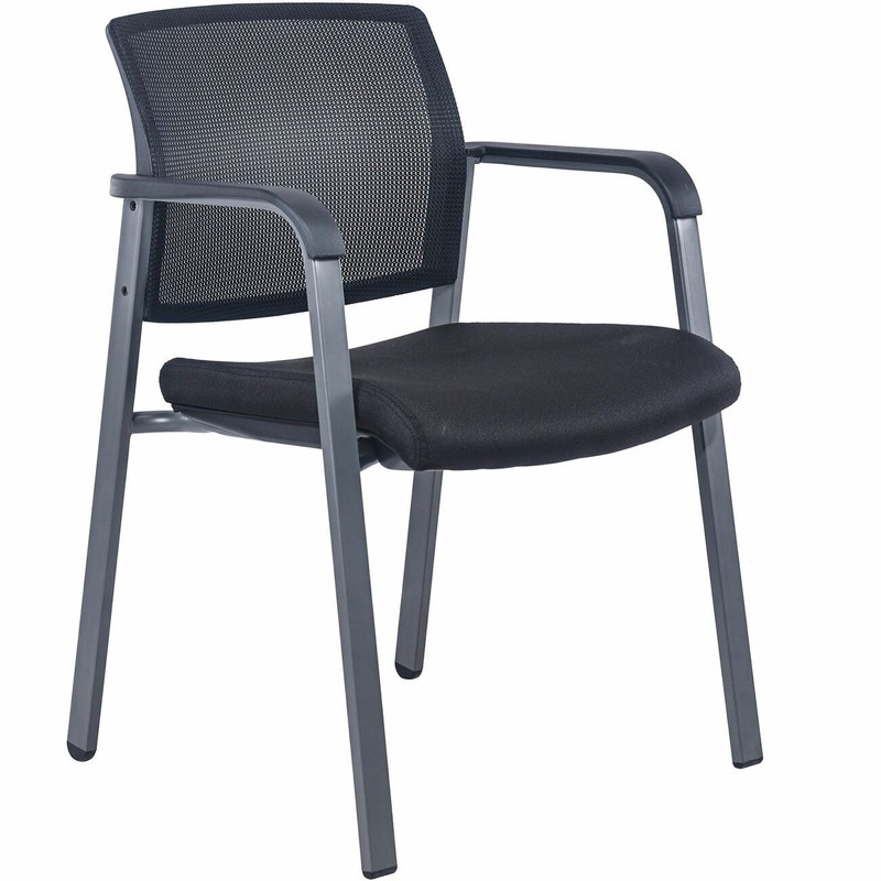 Lorell LLR30956 Stackable Guest Chair Fabric Black gallery