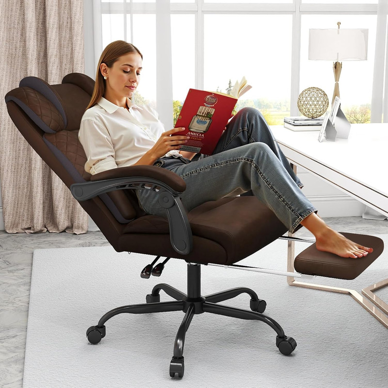 Ergonomic High Back Office Chair with Footrest & Neck Support - 400Lbs Capacity gallery
