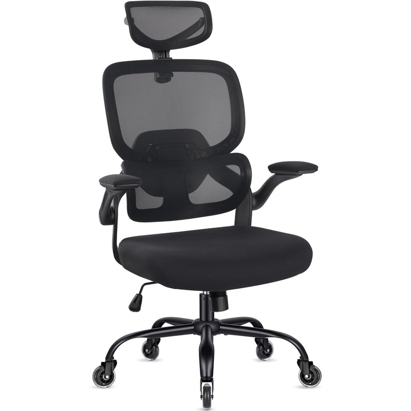 Ergonomic Mesh Office Chair, High Back Desk Chair with Up&Down Lumbar Support, 3