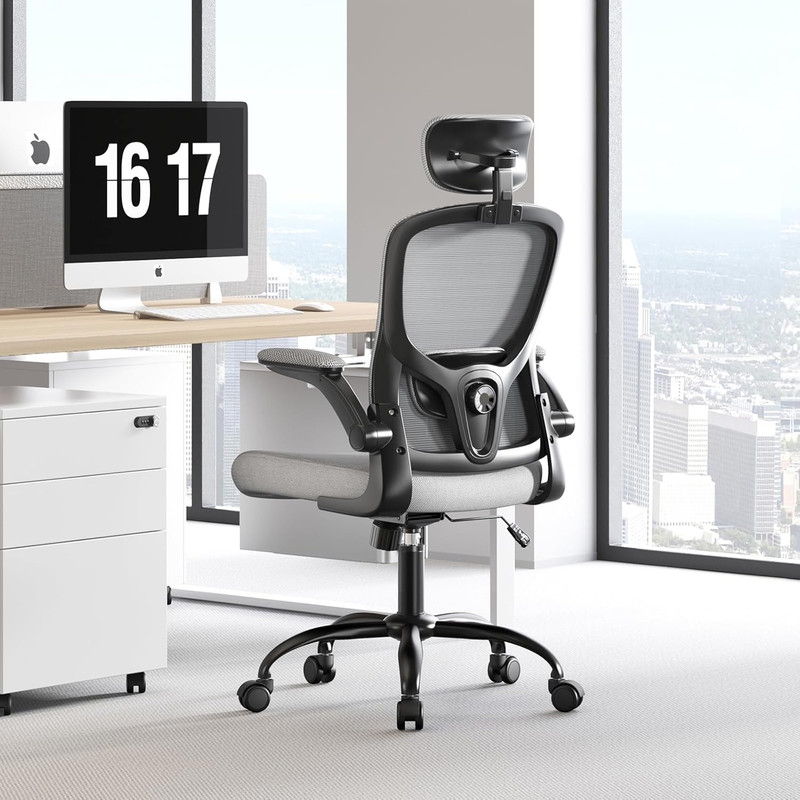 Ergonomic High Back Office Chair with Adjustable Lumbar Support & Headrest