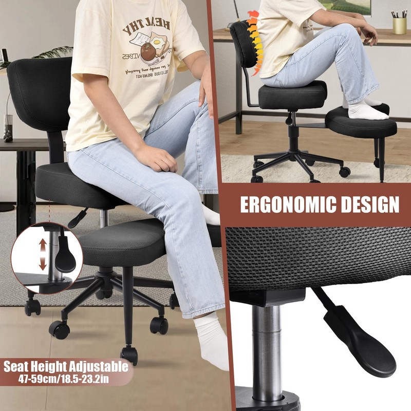 NAFE Ergonomic Meditation Chair Cross Legged Office Chair Adjustable Height New gallery