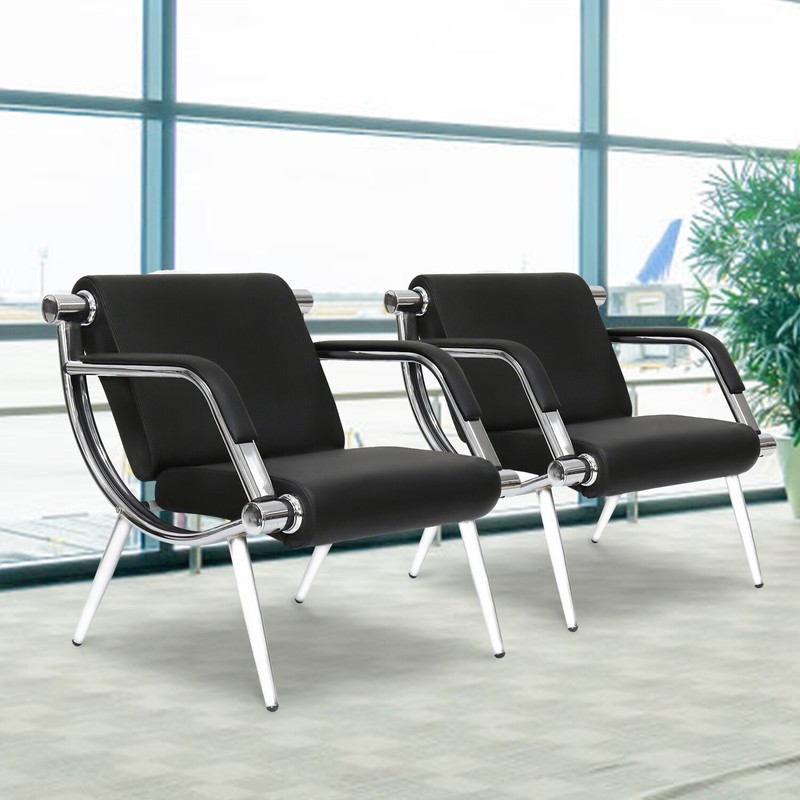 2 PC Executive Side Reception Chair Office Salon Waiting Room Guest Reception